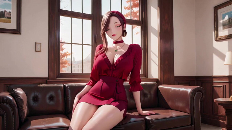 Tay Swift X: Red-haired Secretary's Afternoon Fantasy! Naked on the Sun-drenched Bedroom Bed,...