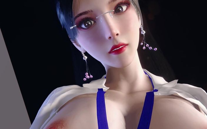 Why fuck so hard: Une salope à gros nichons en 3D sert son patron à grosse bite