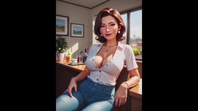 CoolVids: 仕事帰りにリラックスしている熟女