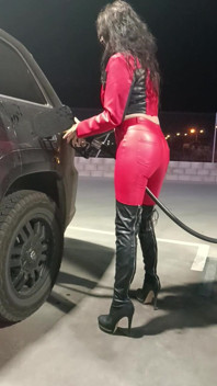 Tanken in Leder Und Boots