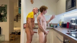 Big Cock Mature Man Itapapixxl Fucks the Ginger Jock Christian Hunter in the Kitchen