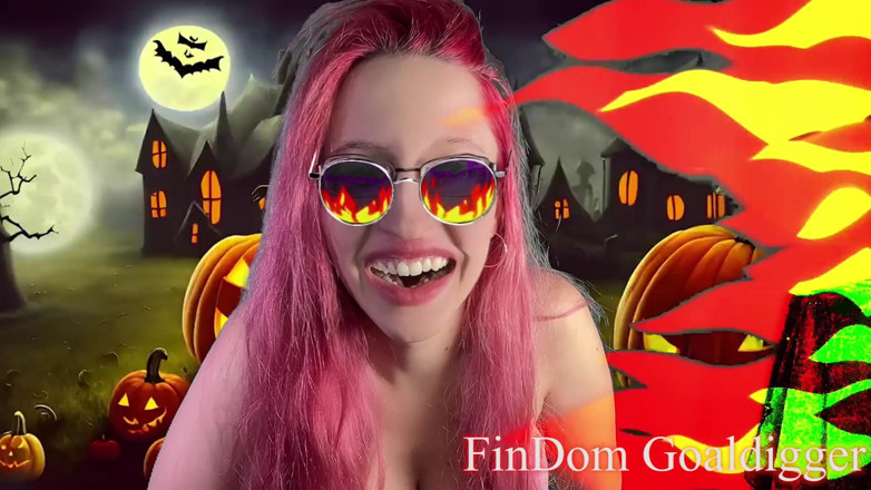 FinDom Goaldigger: Transformation en une tapette à bite supprimée d'Halloween