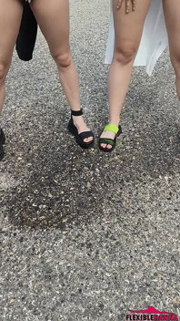 Two Filthy Girls Marking Their Territory