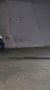 Risky Public Naked Chubby in the Building Pissing Outdoor