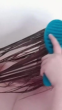 Shower Hair Brushing