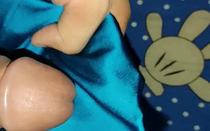 Satin And Silky: Satin Silk Handjob Porn - Cum in Blue Satin Silky Suit...