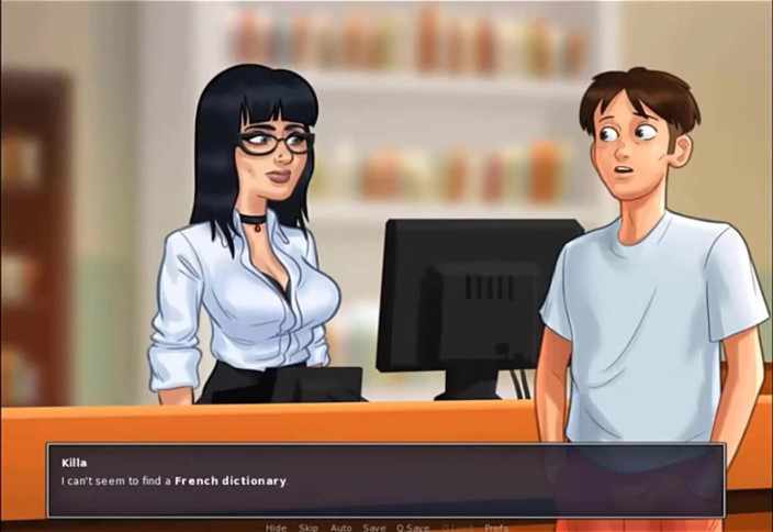 Cartoon Play: Summertime saga part 9 - hot sex in library