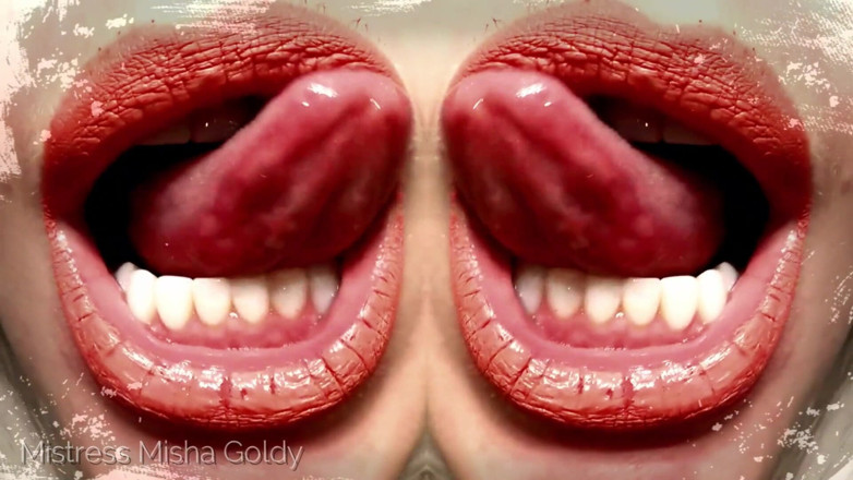 Goddess Misha Goldy: Geef me je sappen en dan jezelf