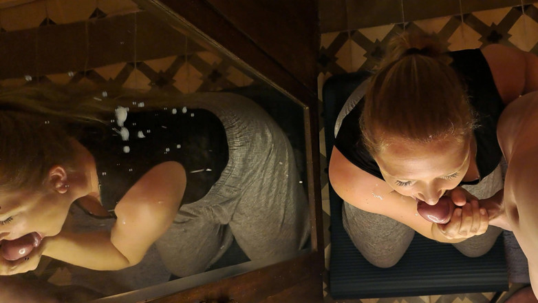 TakeMeSlo: Edging His Cock and Making Him Splash the Mirror and...