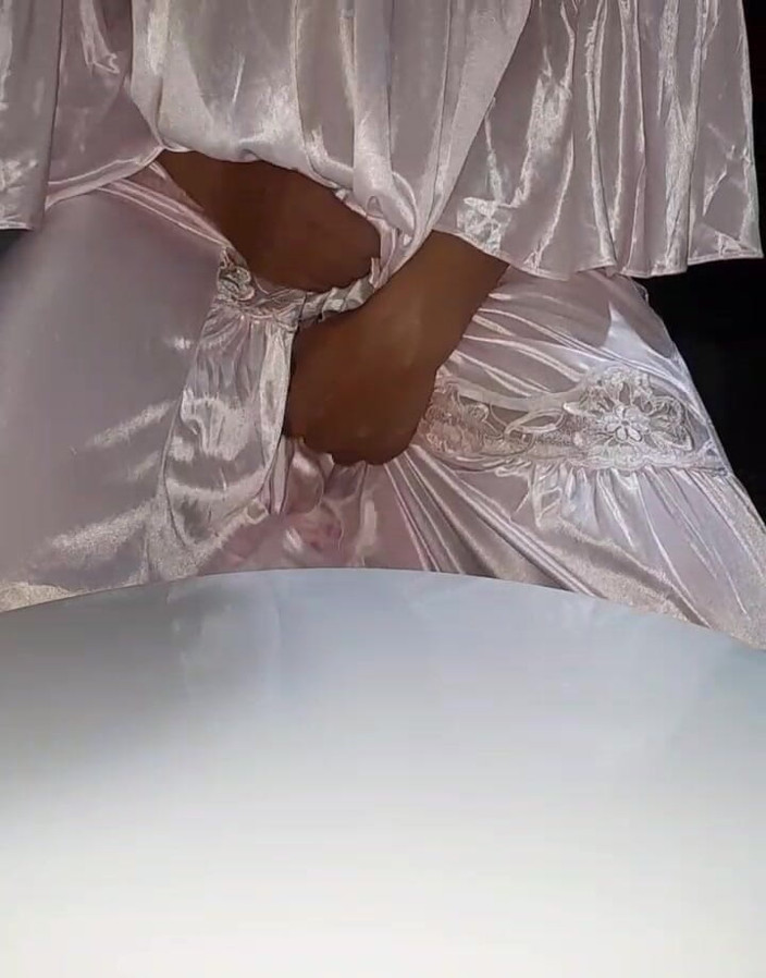 Naomisinka: Crossdresser Gorgeous Satin Lingerie Pleasure