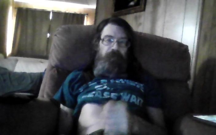 Kinky bisexual guy: Jerking off in the Recliner and Showing My Tight Asshole