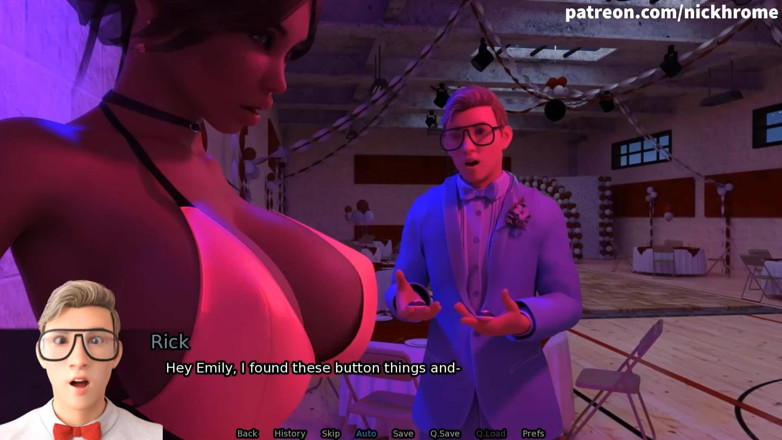 Visual Novels: Sexbot 90 - дівчата розважаються на вечірці