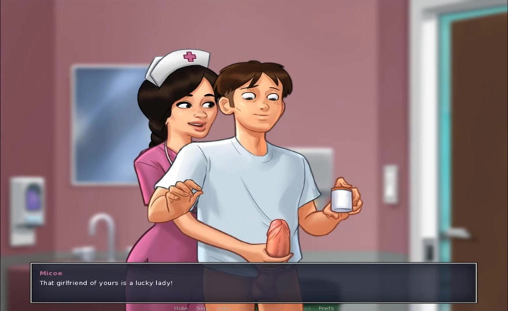 Hentai World: Summertime saga - krankenschwester Micoe beste therapie bester blowjob aller zeiten