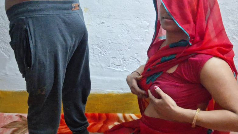 Busty Banuu: Sari rojo cuñada follada por cuñado