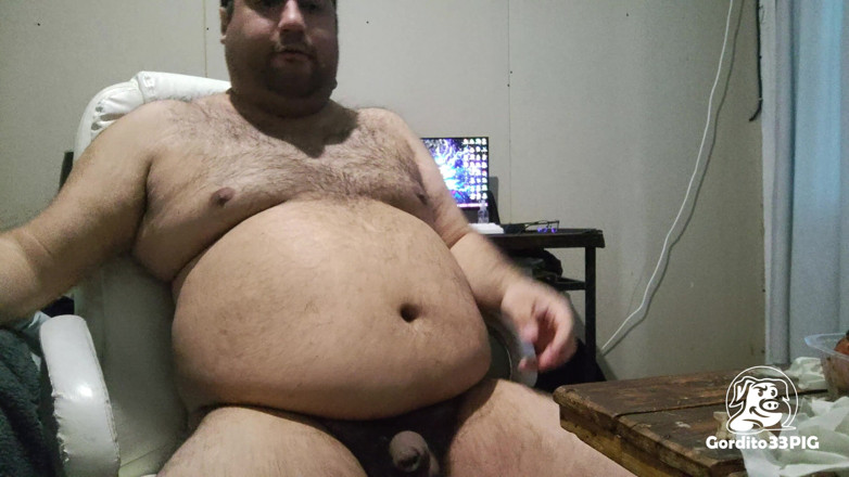 Gordito33PIG: Greedy Fat Pig Won't Stop Eating and Masturbating