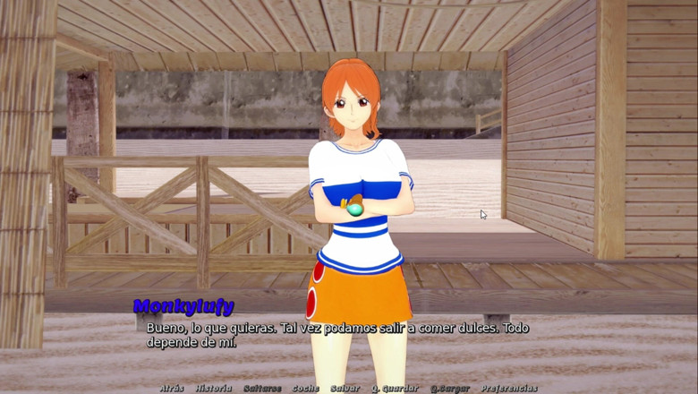 Monkylufy: Fantasy Date - Jogo + 18 - Nami - em espanhol com Efeitos Sonoros