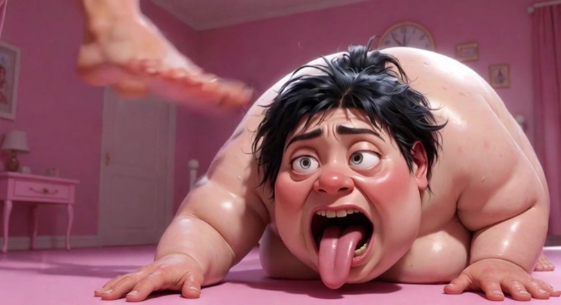 Anime Hentai: Fat Ugly Woman Degraded - Lick Beautiful Girl's