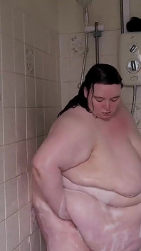 Sensual Shower with a Giant Body