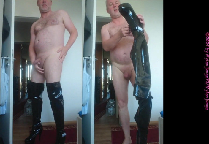 Carmen_Nylonjunge: Mencoba sepatu bot overknee