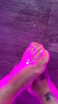 Oiled Orange Toes & Slippery Floor Worship