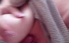 Amateur Creampie. Sex in the Kitchen. I Fill Her Pussy with Milk. Real Argentine Couple.