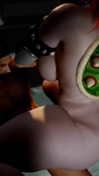 Bowsette Riding Cowgirl in POV - Super Mario Porn Parody