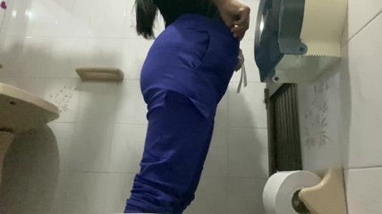 irina69star: Nurse Trapped in the Bathroom Pissing