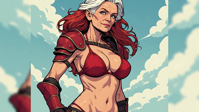 AI Porn: Anime-stil sexy krieger-MILfs