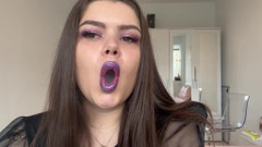 Your fantasy studio: Purple Lipstick Purple Nails Smoking Babe
