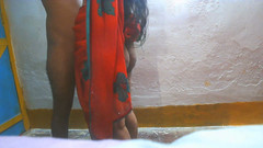 Busty Banuu: Prsatá prsa Red Saree švagrová šuká švagra