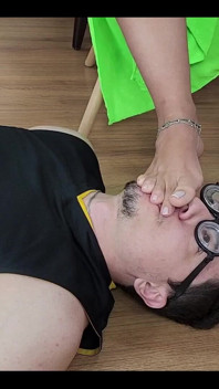 Hot College Student Makes Nerd Do Her Homework and Kiss Her Feet