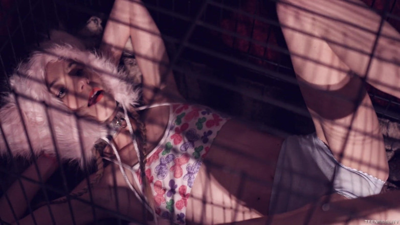 Pornfidelity: Tiny teen Odette Delacroix caged up and in heat