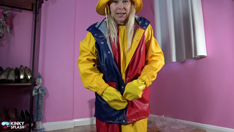 UKCuteGirl Lucy Lauren: Farmerrain Pvc Rainwear Jacket Unboxing &amp; Full Fetish Dress up
