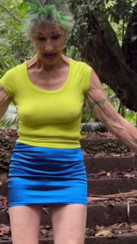 Walking Down the Steps in the Hawaiian Jungle