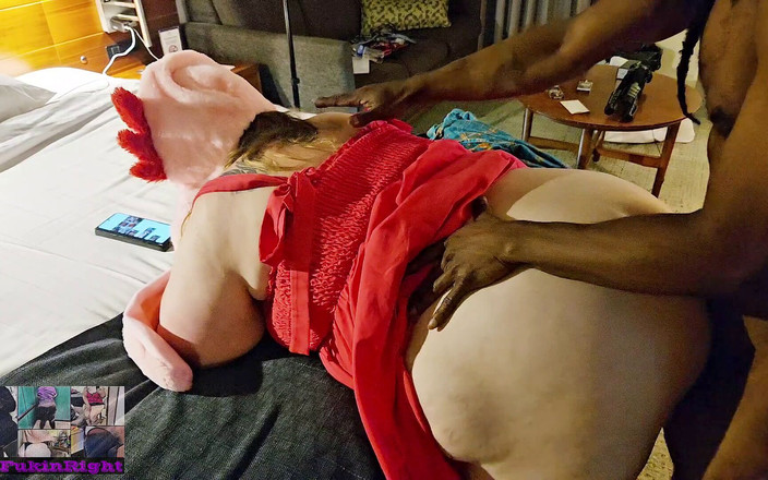 We fuckin right: Cewek nakal dengan gaun merah ini dientot habis-habisan sama kontol...