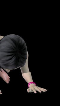 Animated 3D Porn - Beautiful Girl and Asian Man Double Dildo Doggy While Man Stroking