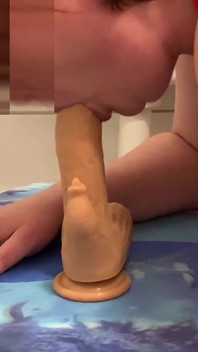 Slave Rides Dildo in the Toilet