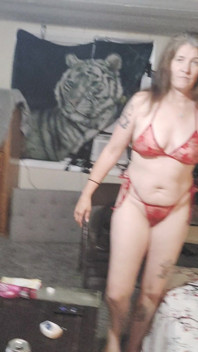 Satin Lady Posses in Her Sexy Stuff