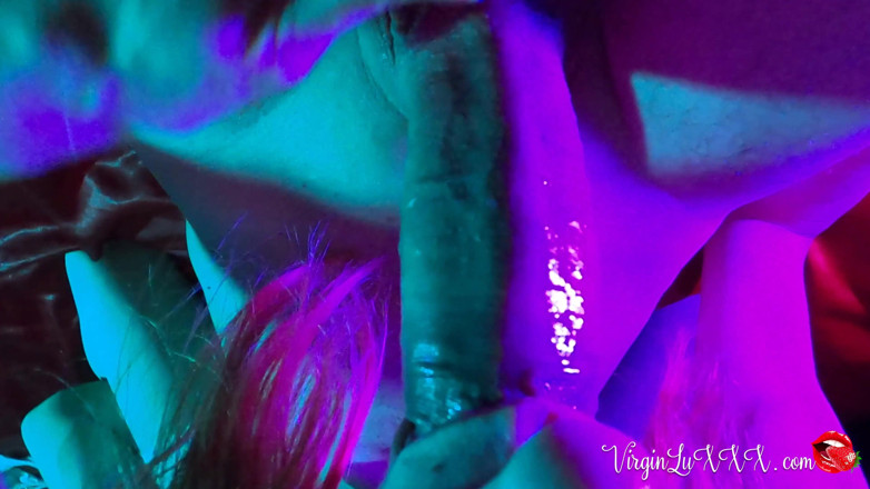 Virgin Lux: Babe sensual sucking cock, doggystyle and cum in mouth