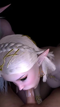 Sexy Elf Double Blowjob