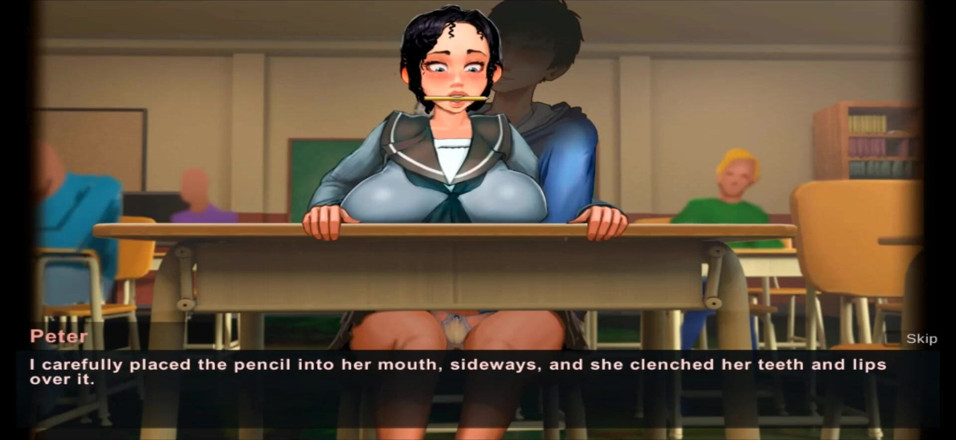 Hentai World: Taffy tales slyna stönar i en klass
