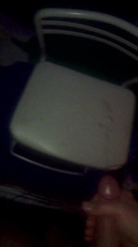 Kinkkire Shoots Big Load Onto White Chair