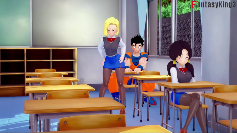 Fantasy king: Android 18 uwodzi Gohana na uniwersytecie - Dragon Ball Zex Series