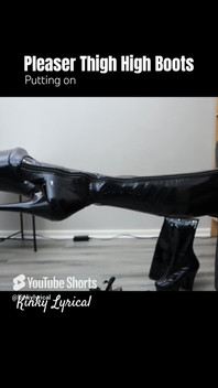 Boots Fetish - Putting on Pleaser Thigh High Boots