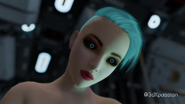 3dxpassion: Nexus-3 크라이온 백도어. 공상과학 복도에서 안드로이드 여성과의 최고의 섹스.