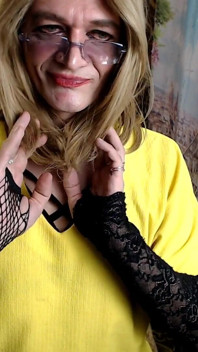 Sucking the Black Dildo