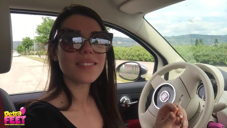 Smokin Fetish: Smoking in the car with hot teen
