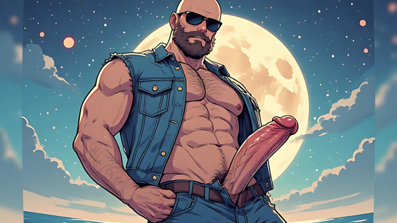 Erotic Man: Keluar zakar di Pantai (ai)