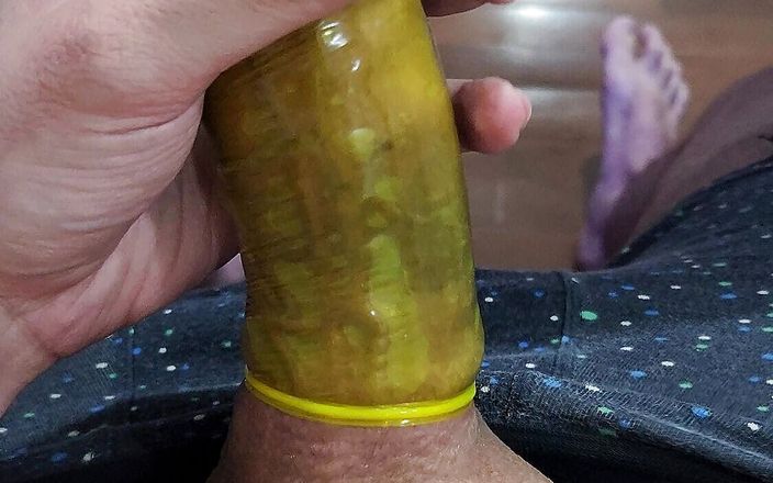 Lk dick: Min nya färgglada kondom.
