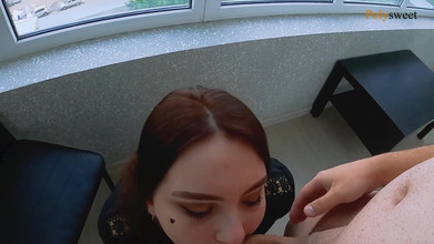 Polly Sweet: Footjob, blowjob dan seks panas dengan si rambut coklat